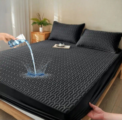 طقم أفرشة مقاوم للماء – حماية وأناقة لماطلتك + 2 غلاف وسادة هدية [قياس190/160]